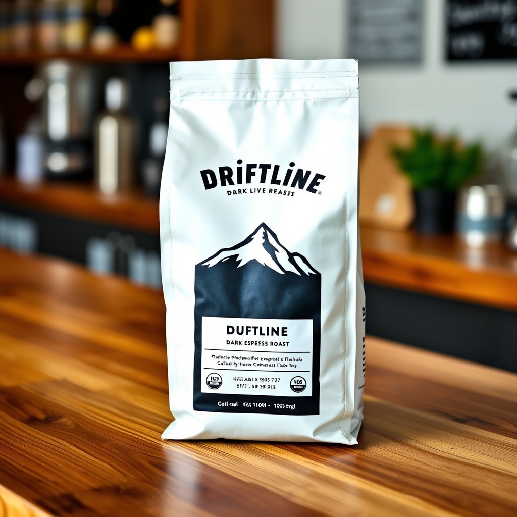 Driftwood barista pulling espresso shots at the bar with harbour light in the background